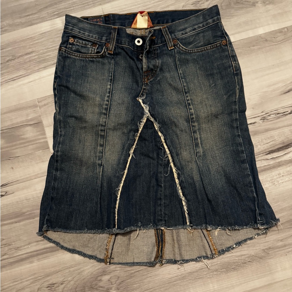 Vintage Lucky Brand Blue Denim Skirt